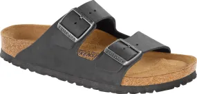 Water Resistant Ankle Strap Design Birkenstock Arizona Soft footbed Black Oiled leather 752481 & 752483 unisex