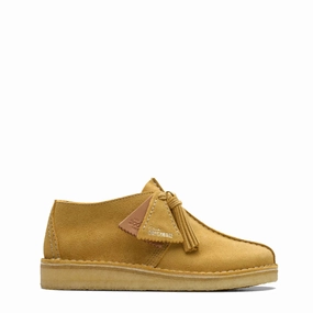 Teacher Wear Clarks Originals Womens Desert Trek Golden Tan Suede