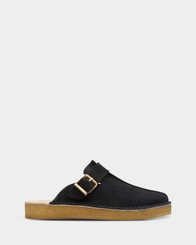 Easy   To   Clean Cloud Soft TREK MULE (M) Black Suede