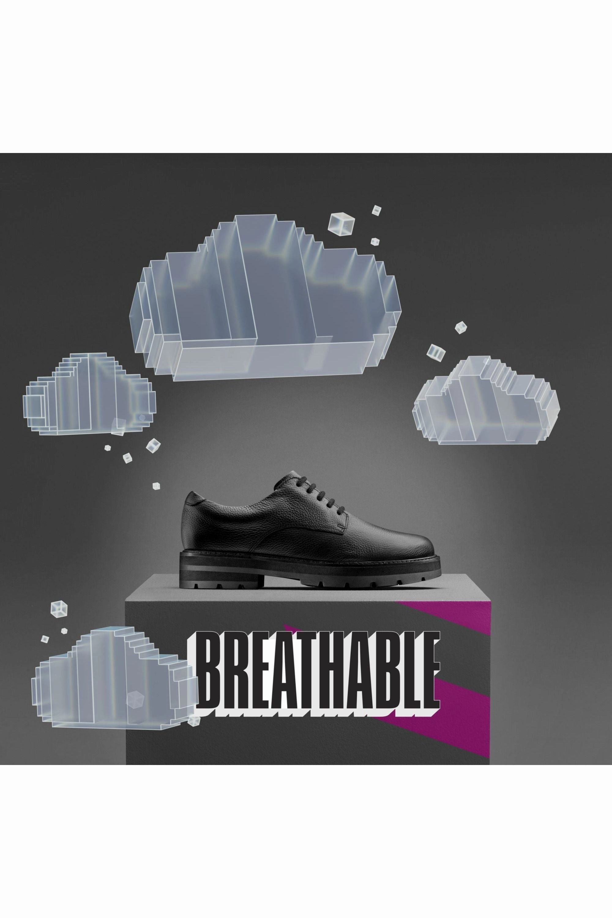 Vegan Leather Shoes Clarks Prague Lace Youth in Black Leather