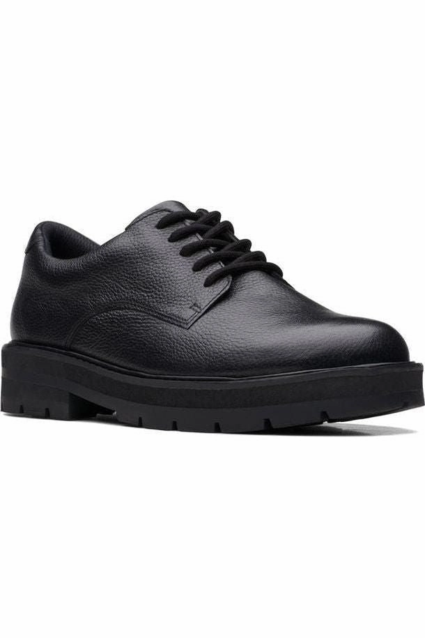 Walking Essential Footwear Clarks Prague Lace Youth in Black Leather