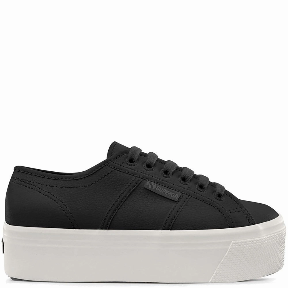 Superga 2790 Tumbled Leather Trainer Anti Skid