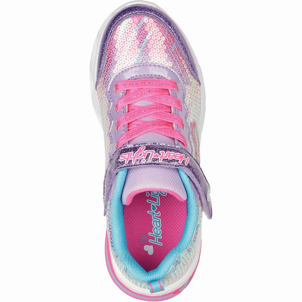 Skechers Sweetheart Lights Lets Shine Trainers Shock Resistance Comfort   padding