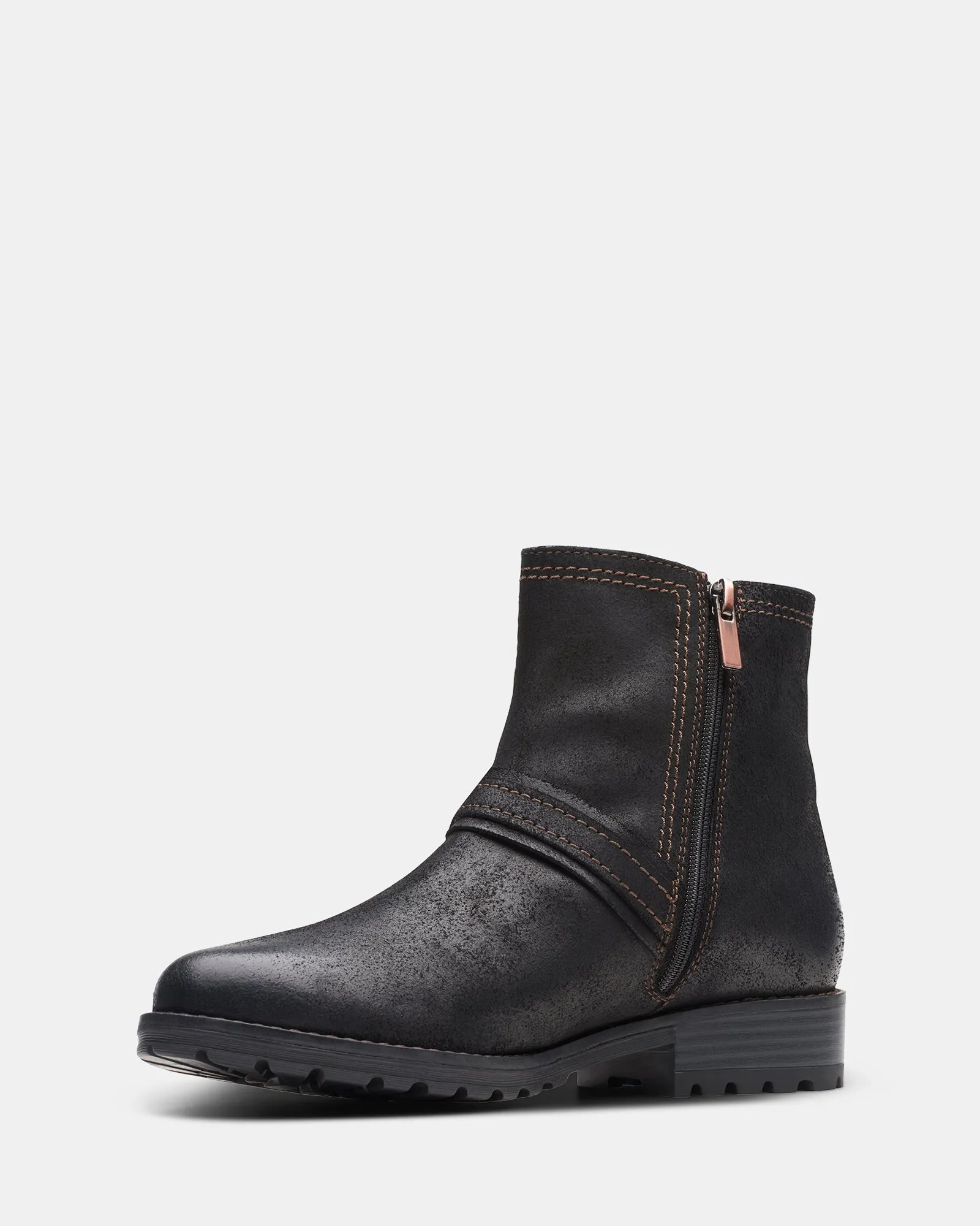 Aspra Buckle Black Suede Commuter Friendly