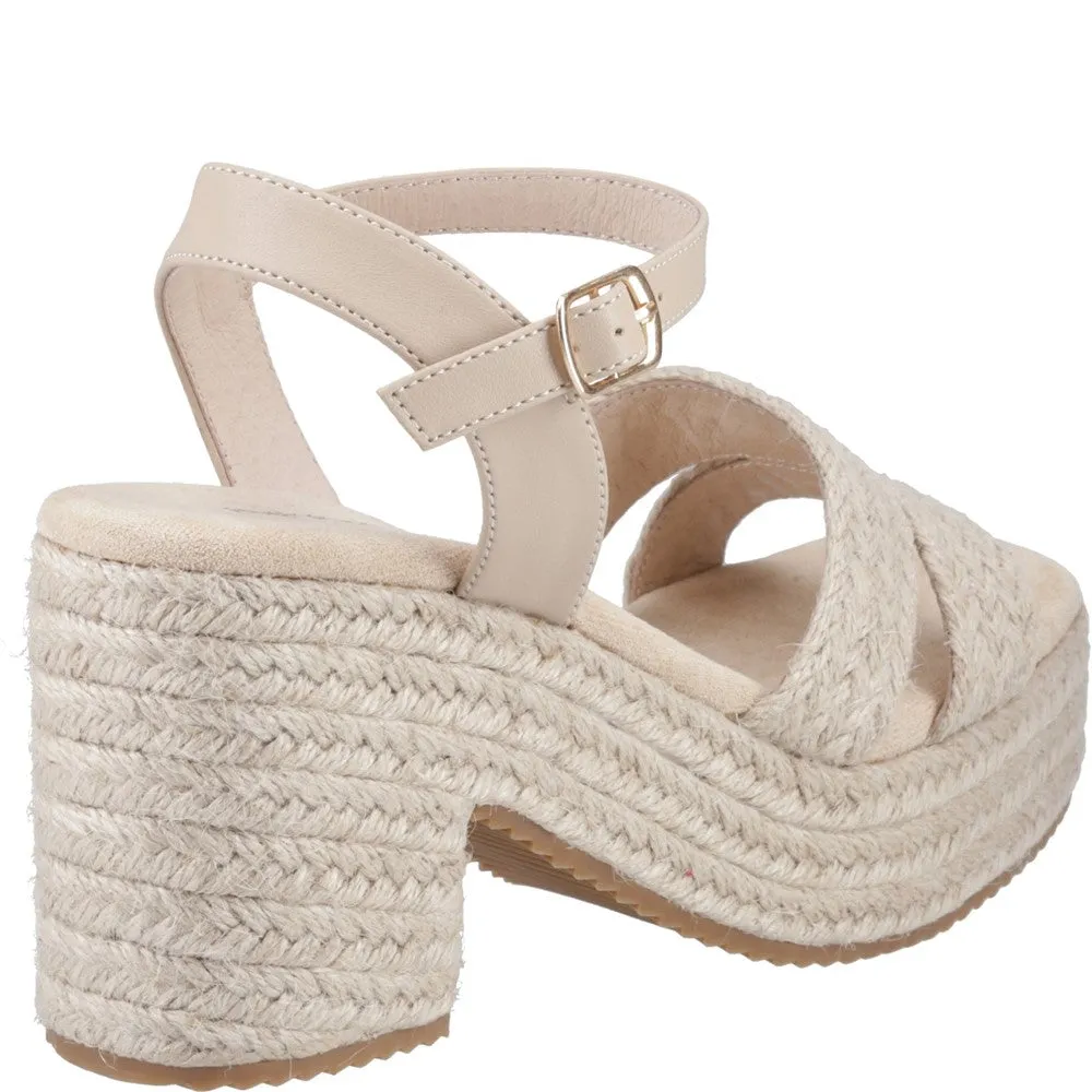 Blue Cool Hush Puppies Jamelia Espadrille Heel Sandal