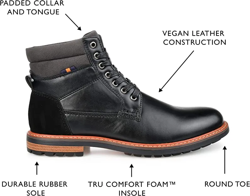 Vance Co. Men's Reeves Ankle Boot  Color Black Size 10M Adidas Crazy Explosive Basketball Shoes