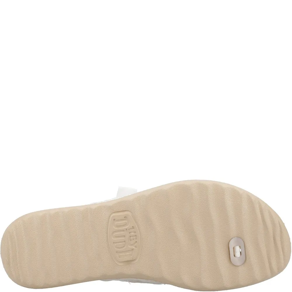 Sporty Footwear Flexible Walking HEYDUDE Christi Flip Classic Sandal