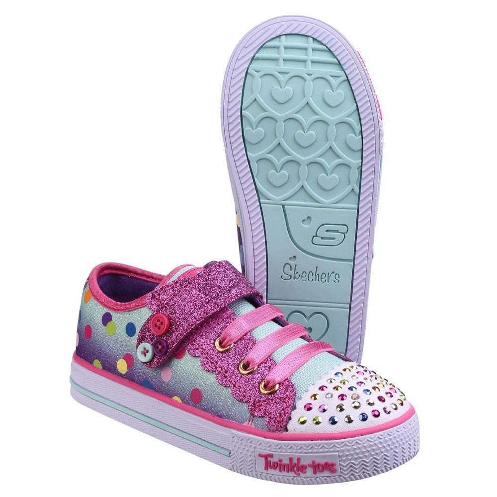 synthetic material Skechers Twinkle Toes Shuffles - Dazzle Dots