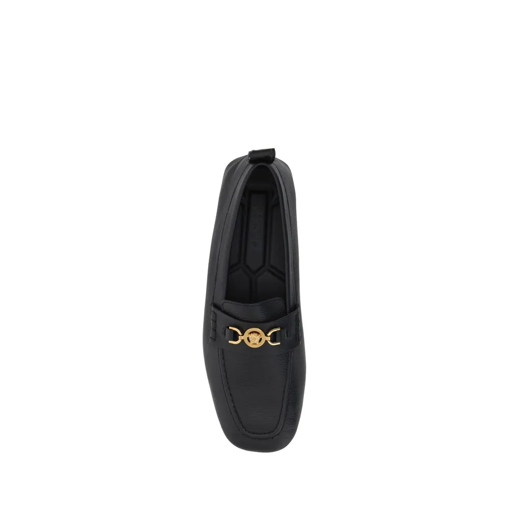 High Suede Loafers Versace Driver Loafers