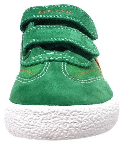 Geox Respira Boy's Suede and Canvas Double Hook and Loop Skater Sneaker Shoes, Green/Orange Asics Tiger Gel Mai Shoes 1191a198