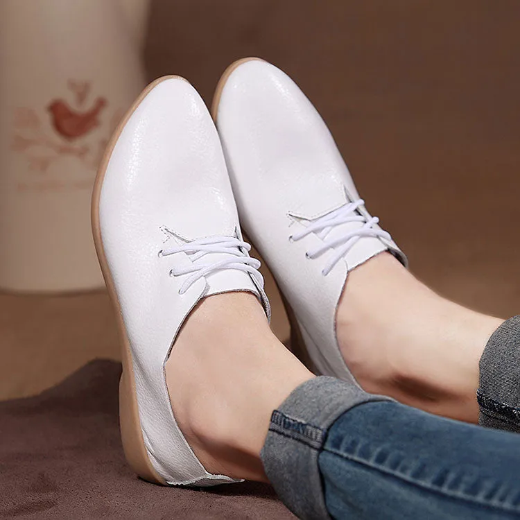 Women flats 2020 single oxford shoes fall women shoes flats leather mom solid color casual loafers shoes woman tenis feminino Brushed Leather Loafers