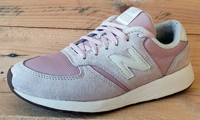 New Balance 420 Low Suede/Textile Trainers UK4/US6/EU36.5 WRL420T Pink/White New Balance Shoes Women