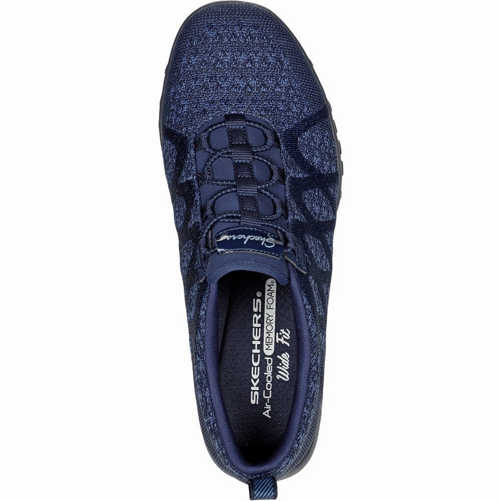 running in famous tracks shoes Easy Slip   On Skechers Relaxed Fit: Breathe-Easy Infi-Knity Trainer