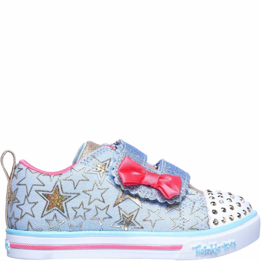 Anti   Static Skechers Sparkle Lite Stars So Bright Touch Fastening Trainer