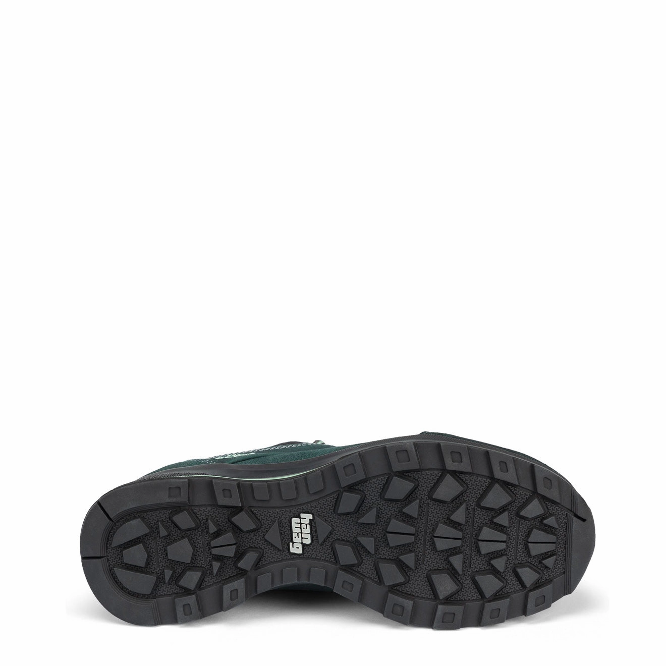 Hanwag Womens Banks Low Lady GTX Boot Petrol / Mint casual wearers material visible in the dark