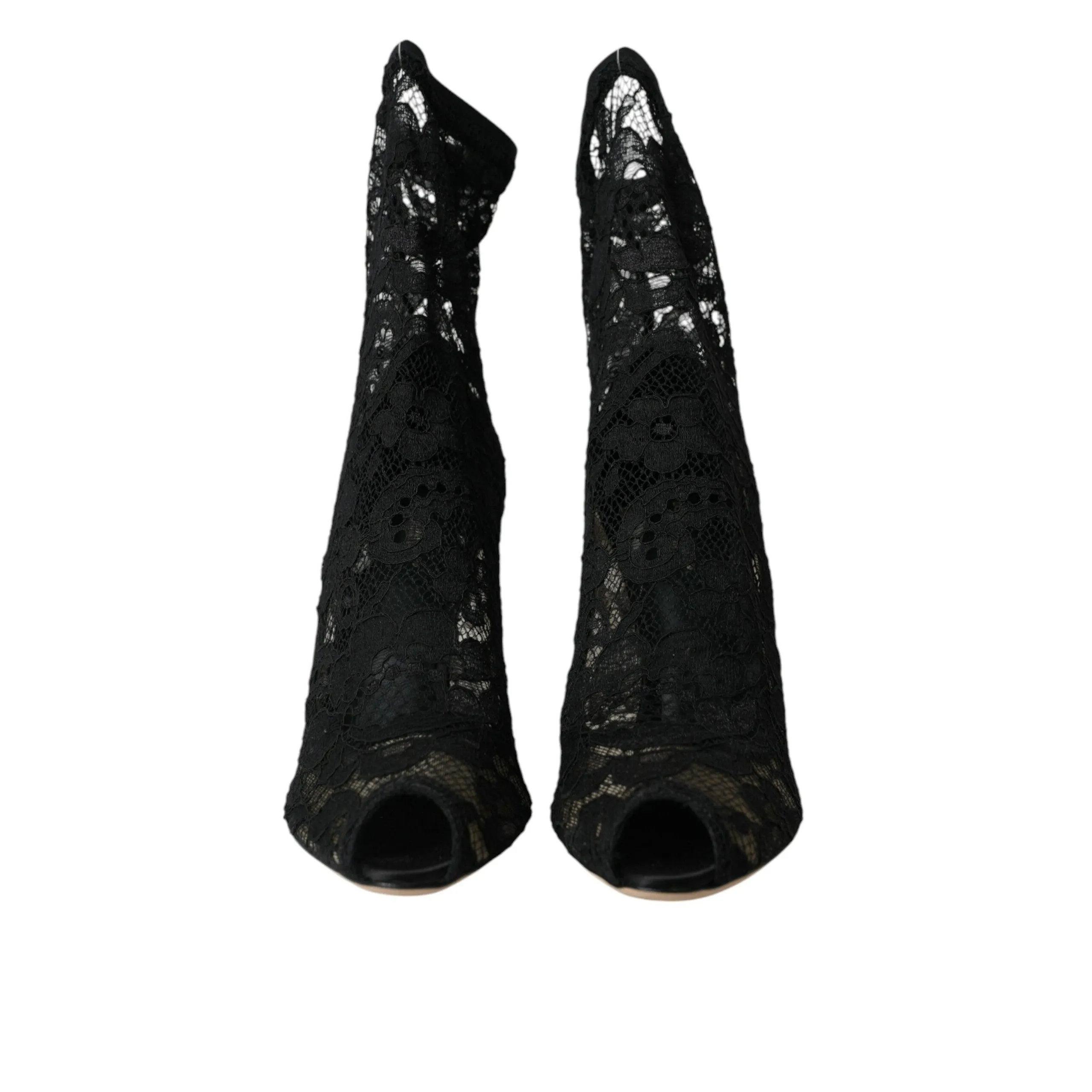 One Piece Adidas Shoes Dolce & Gabbana Black Stretch Taormina Lace Boots Shoes