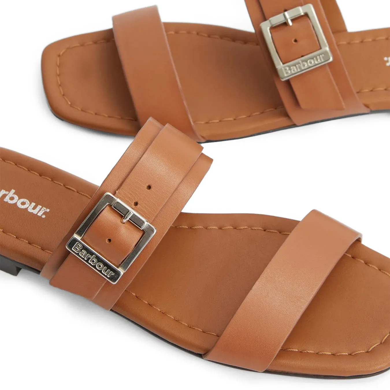 Barbour Womens Louise Flat Sandal Tan Daily Relax Comfort Walk