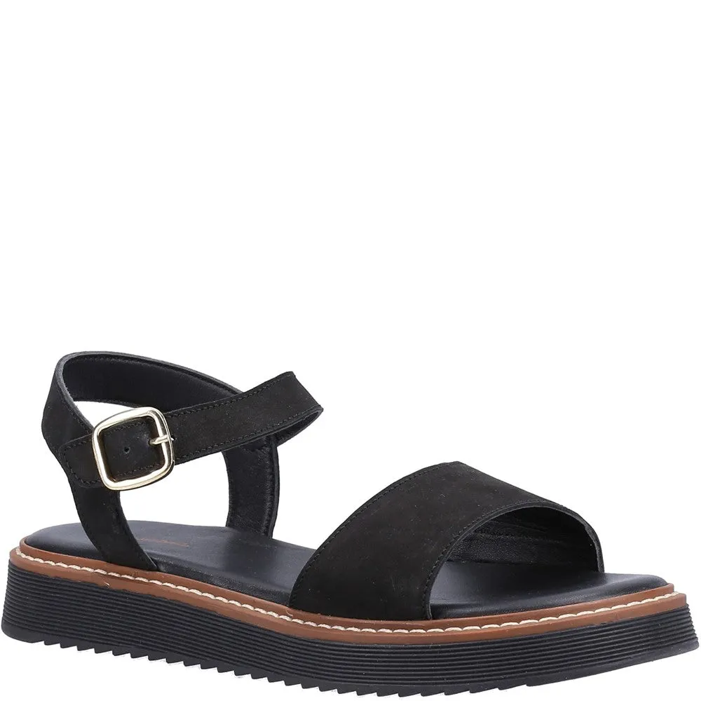 Hush Puppies Cassie Sandal Sleek Footwear Metal Shine