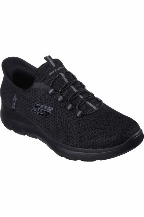 Skechers Mens 232457 SUMMITS HIGH RANGE in All Black Coast Jog Smart Casual