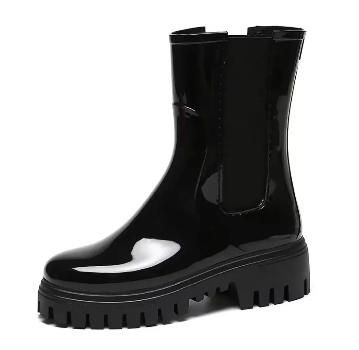 Women Fashion Color Rain Ankle Boots Rain Boots Under 20
