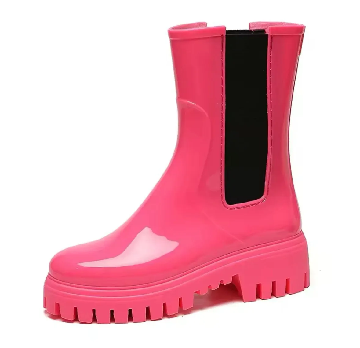 Bearpaw Rain Boots Women Fashion Color Rain Ankle Boots