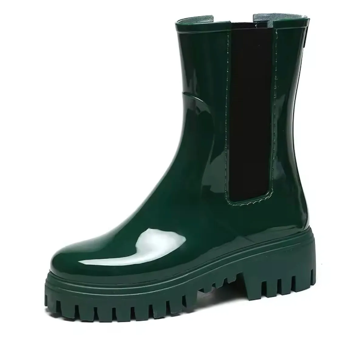 Chelsea Waterproof Rain Boot Women Fashion Color Rain Ankle Boots