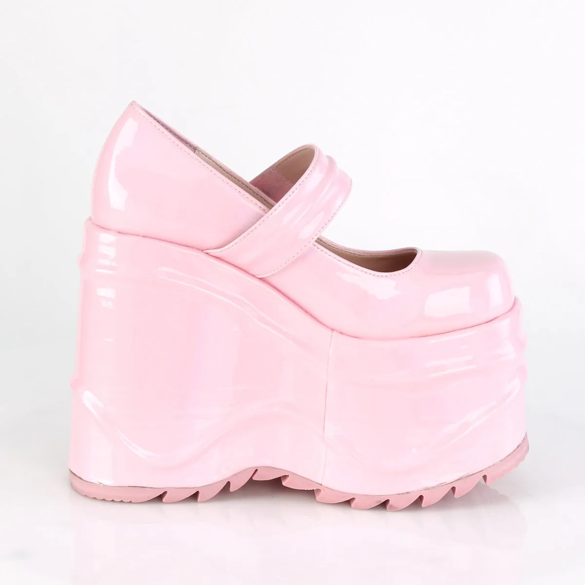 Asics Designer Shoes WAVE-32 DemoniaCult Baby Pink Hologram Sexy Women's Heels & Platform Shoes (Alternative Footwear)