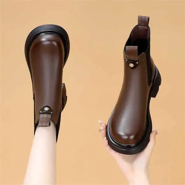 Harley Davidson Rain Boots Winter Boots Lady Women's Rubber Shoes Rain Round Toe Boots-Women Luxury Designer Chelsea 2024 Med Ankle Autumn Fashion