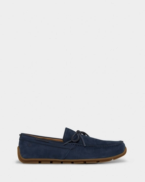 On The Move Street Style Somoc Boat Navy Suede
