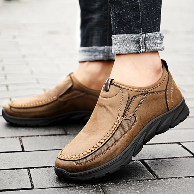 Men Casual Shoes Loafers Sneakers 2019 New Fashion Handmade Retro Leisure Loafers Shoes Zapatos Casuales Hombres Men Shoes Skirts With Loafers