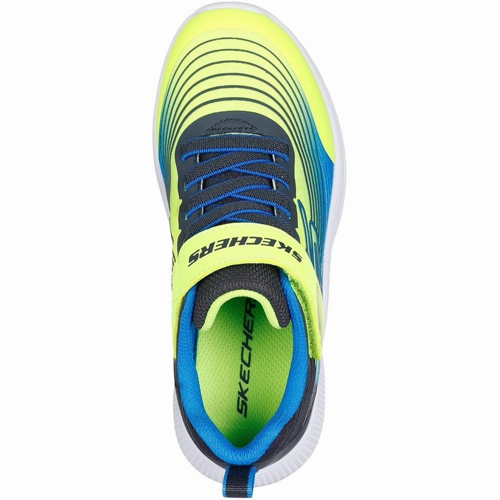 Skechers Kids Microspec Advance Trainers Push Step Cushioned Feel