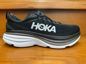 Leather   upper Hoka Bondi 8 Black/White 1123202 BWHT & 1127953 BWHT & 1127955 BWHT