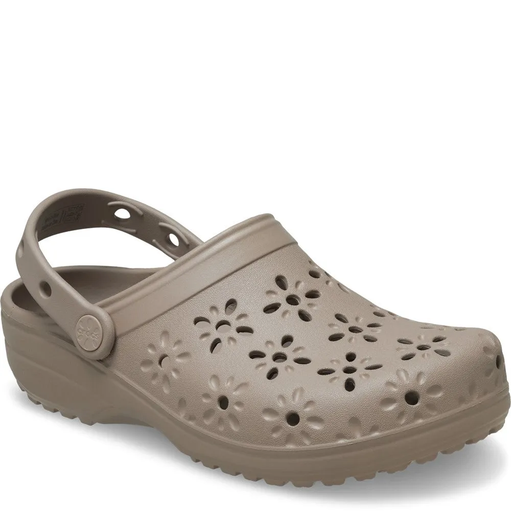 Crocs Unisex Classic Floral Cut Out Clog Cool Sandals