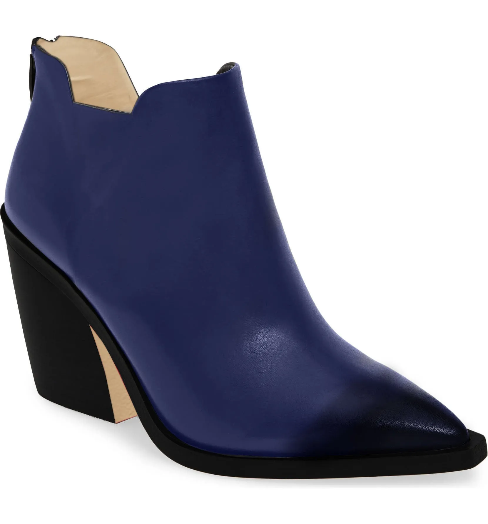 Kara Zini Handmade Slip-On Blue Patina Leather Booties Purchase Asics Shoes