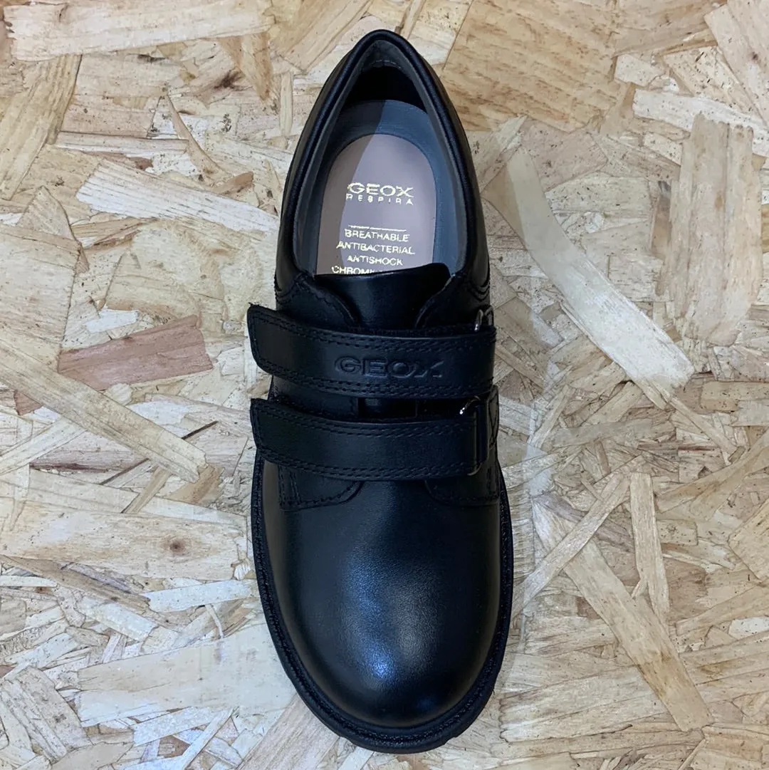 Asics Beginners Running Shoes Geox Kids Shaylax E Leather School Shoe - Black