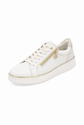 post - workout Remonte ladies sneaker D2E00-80 in White