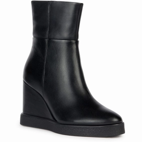 Geox D Eildea Wedge B Ankle Boots Cushioned Sole Travel Mood