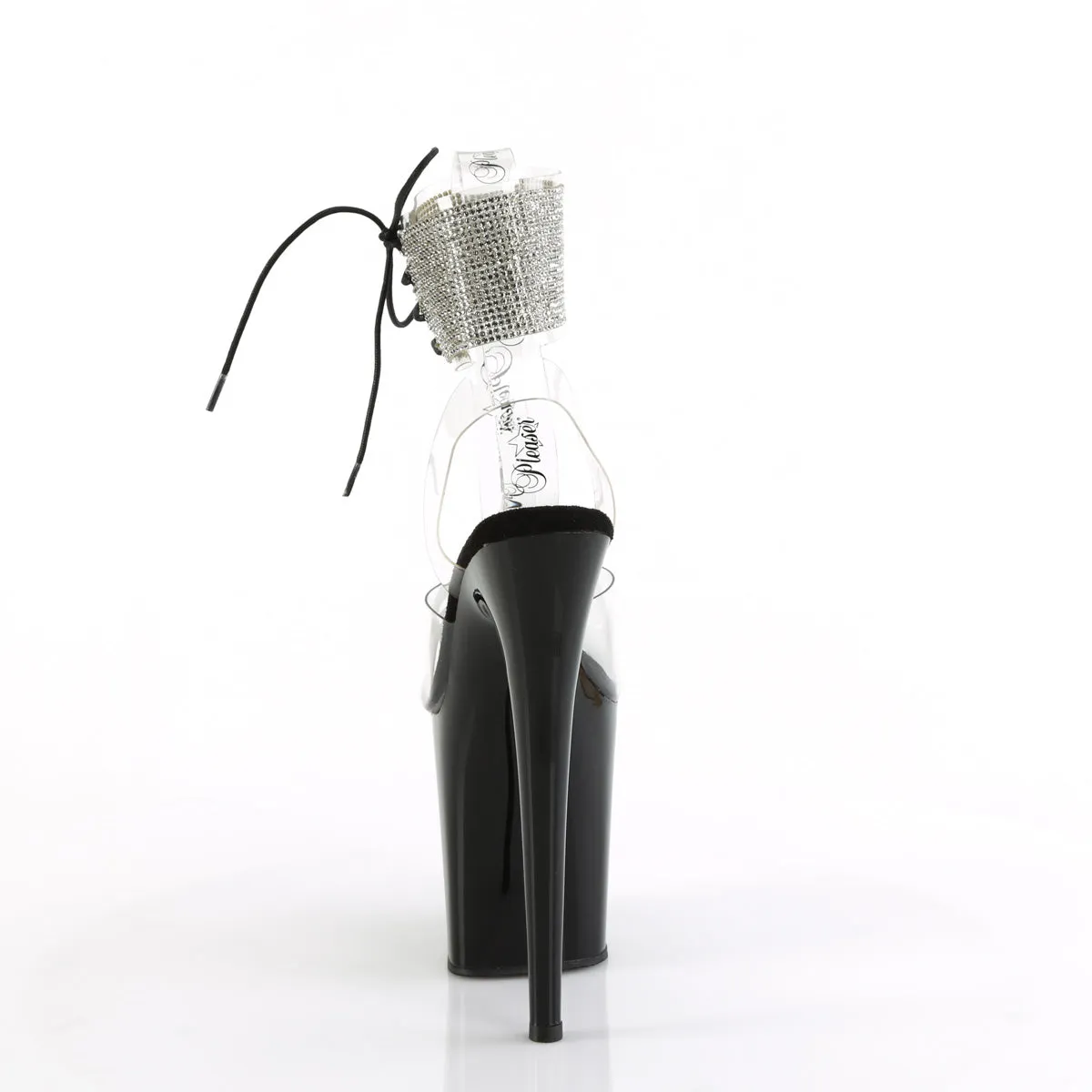 FLAMINGO-891-2RS Pleaser Clear/Black Sexy Platform Shoes (Pole Dancing Heels) Jordan Burroughs Asics Training Shoes