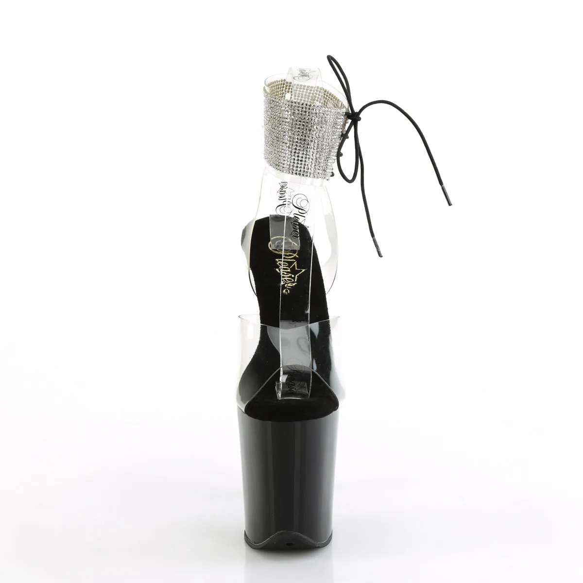 FLAMINGO-891-2RS Pleaser Clear/Black Sexy Platform Shoes (Pole Dancing Heels) Asics Elite Running Shoes