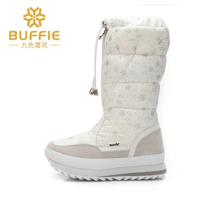 Knee-High Girls winter boots shoe white colour zipper up 2019 new season top quality soft warm fur free shipping teenager female Best Dress Boots For Snow