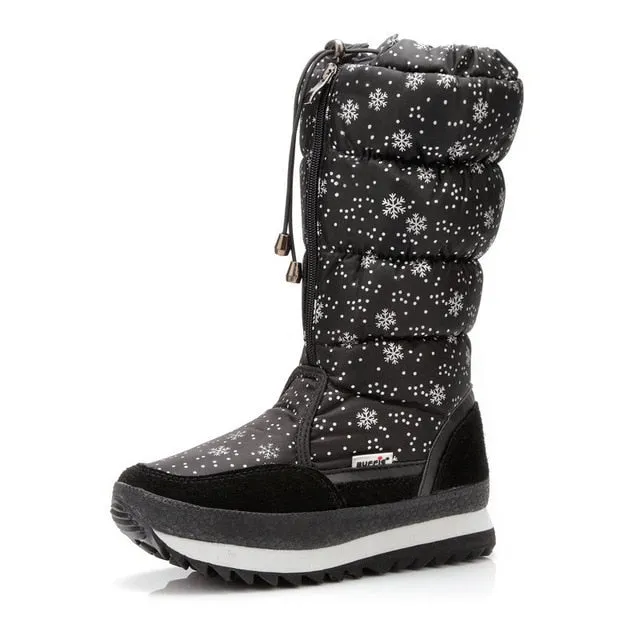 Fashion Snow Boot Knee-High Girls winter boots shoe white colour zipper up 2019 new season top quality soft warm fur free shipping teenager female