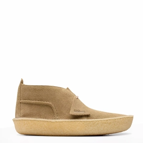 Clarks Originals Desert Rain Dark Sand Suede Family Fit Heat Lock