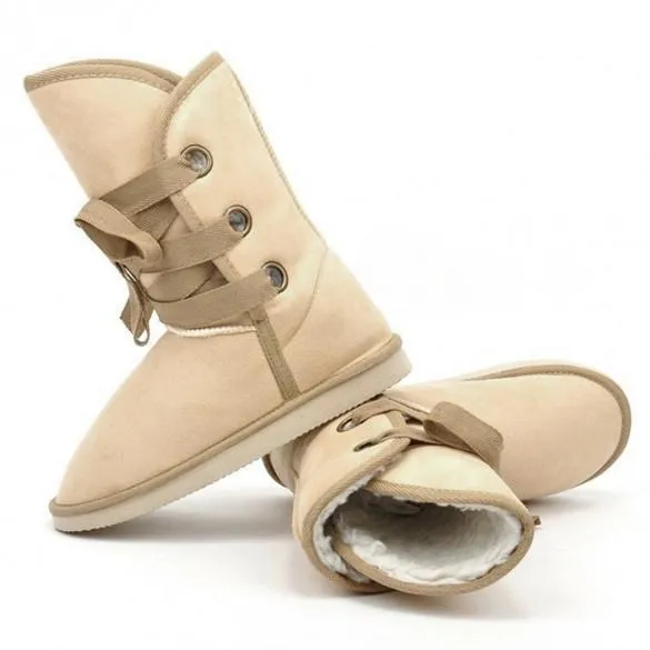 Women Ankle Buckle Biker Winter Faux Fur Snow Boots Snow Boots Com