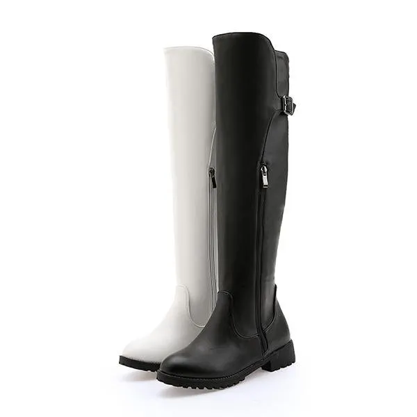 Adidas Anthony Edwards 1 Basketball Shoes Women's Casual Belt Buckle Motorcycle Boots Tall Rider Boots 58177064S