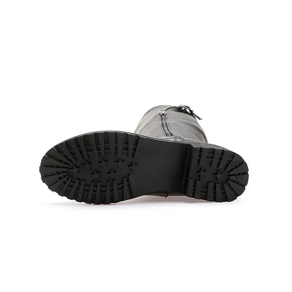 Women's Casual Belt Buckle Motorcycle Boots Tall Rider Boots 58177064S Adidas Disney Shoes