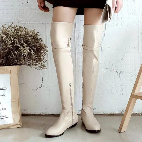 Women's Casual Round Toe Flat Over-the-Knee Rider Boots 77289697S Parley Adidas Shoes