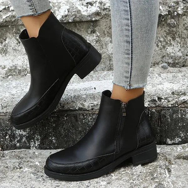 Adidas Originals Forum Shoes Women's Casual Zippered Black Martin Boots 16289995S