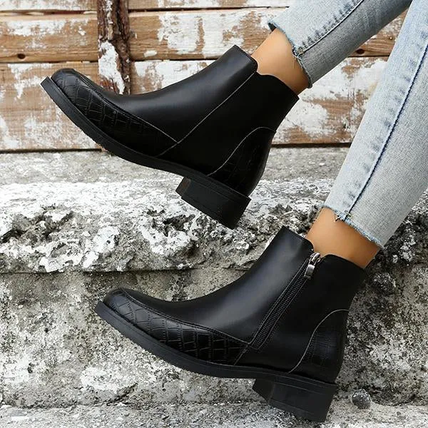 Adidas Stella Mccartney Running Shoes Women's Casual Zippered Black Martin Boots 16289995S