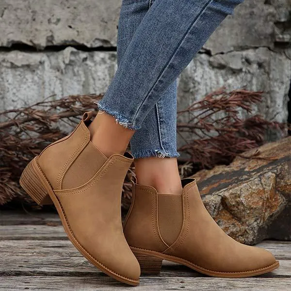 Adidas 3 Stripes Shoes Women's Chunky Heel Elastic Ankle Boots 03172041C