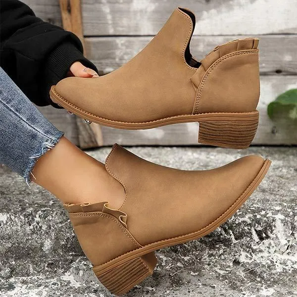 Adidas Youth Shoes Women's Chunky Heel Elastic Ankle Boots 03172041C